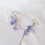 Orecchini pendenti a forma di farfalla e cuore per donna, colore viola 5