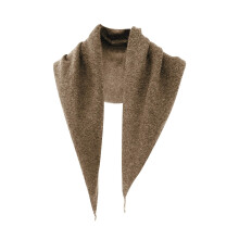 Cachecol feminino macio de inverno, cor dourada, tamanho único.