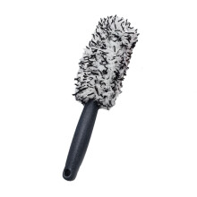Microfiber Tire Brush with Long Handle, Soft Non-Scratch Bristles for Car Tires & Hard-to-Reach Areas