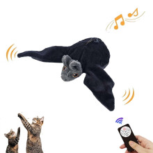 Cat Toy Flapping Wing Bat Chirping Bird Touch-Activated