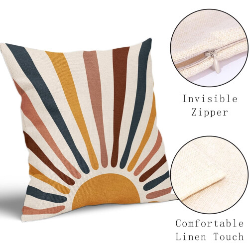 Fodere per cuscini Boho Sun Sunrise, blu rustico e giallo, 18x18 2