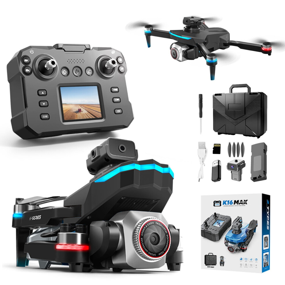 1080P Rc Drone For Adults W/ Obstacle Avoidance, Optical Flow, Trajectory Flight, Headless Mode, Gravity Sensor, Brushless Motor, Bag & Battery 9405492342415