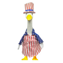 Classic Flag Pattern Goose Festival Outfit – Waterproof, Festive Outdoor Decor for Graduation & Summer Parties (Clothes Only)