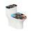 Ensemble de 2 housses de siège de toilette de Pâques ajustables, motif chats. 1