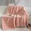 Throw Blanket Soft Thick Facecloth 70x100cm Pink 1