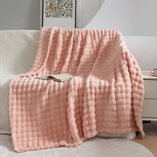 Throw Blanket Soft Thick Facecloth 70x100cm Pink