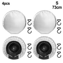 Car Wheel Spare Tire Cover Case 4 pcs 190T with Anti-Wind