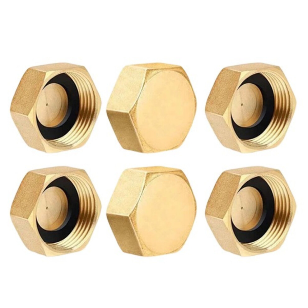 Reinforced 1/2Inch Copper Threaded Pipe Cap Durabilty Brass Plumbing Plug For Water Systems With Corrosions Resistance 9405492350663