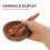 Wooden Salad Bowl Set Smooth Edges Lightweight Storage 2