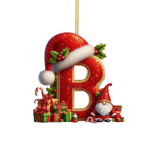 Letter Theme Christmas Tree Pendant | Alphabet Ornaments for Personalized Holiday Decor, Custom Messages & Spelling (Compatible with Standard Tree