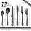Black Stainless Steel Flatware Set 72-Piece 1