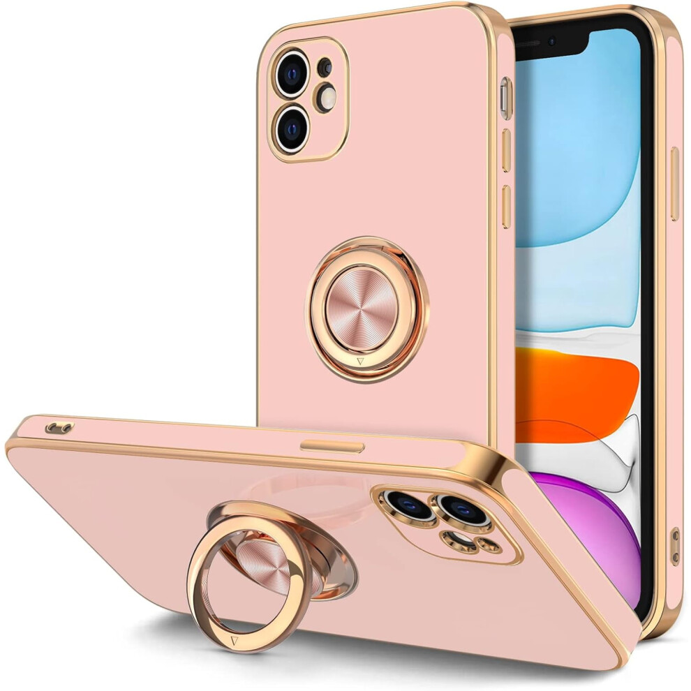 Iphone 11 Case With Rotatable Ring Holder And Magnetic Gold 959110490198