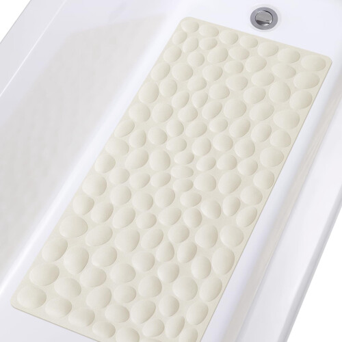 Non-Slip Bathtub Mat Rubber with Suction Cups Grey