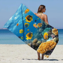 Beach Towel Lightweight Colorful Sandproof Multi-purpose 1