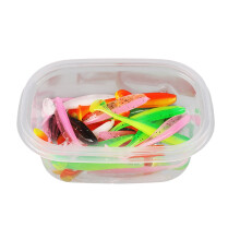 50 Pcs Soft Lures Worm Baits Paddle Tail Swimbaits Lures Bass Fishing Baits