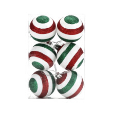Shatterproof Christmas Ornaments Set Red Green White 12pcs