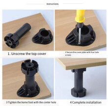 4 Pieces Adjustable Furniture Feet Stand 80Mm 100Mm 120Mm For Cabinet Table Sofa