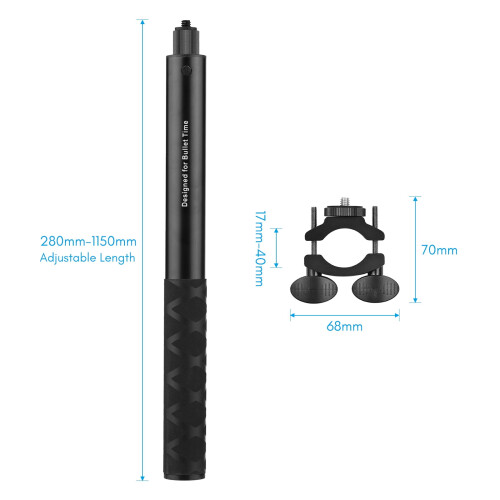 Supporto regolabile per manubrio moto per action camera 2