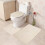 WC-Matten-Set, einfarbig, 3-teilig, 45 x 75 cm 1