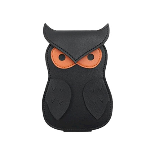 Owl Pick Holder Case Leather Storage Box for Acoustic
