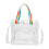 Bolsa de tecido transparente com alça de mão e alça de ombro 12x6x12 1