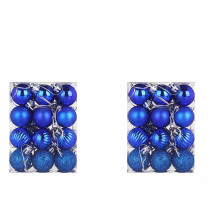 Royal Blue Shatterproof Christmas Ball Ornaments 48 Pieces