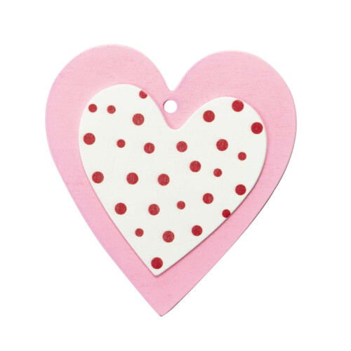 Valentinsdag DIY træflis ornamentsæt naturlig rustik