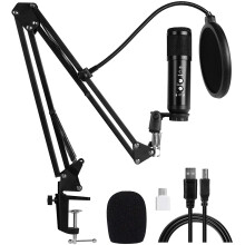 Kit de microfone condensador cardioide USB para PC