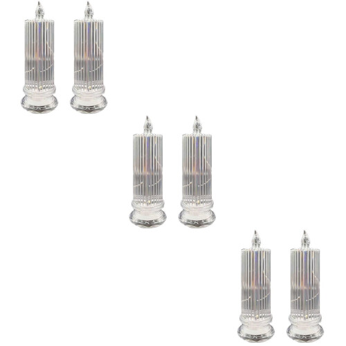 LED-Geburtstagskerzen, 3er-Set, flackernd, transparent