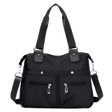 Borsa a tracolla in nylon con molteplici tasche e scomparto per laptop da 14 pollici