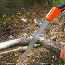 9.8" Folding Pruning Saw with Triple-Cut Teeth, Steel Ergonomic Handle – Compatible with Camping & Tree Trimming