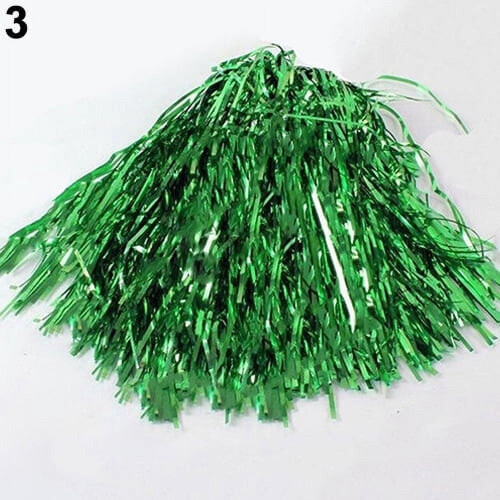 Cheerleader Pom Poms Metallic Red 6 Pcs