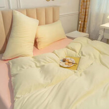 Juego de ropa de cama Queen Fresh Color Washed de 4 piezas