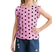 Girls' Polka Dot Tank Top Sleeveless Round Neck