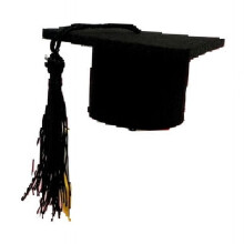 Mini Graduation Hair Clip with Tassel 10 pcs