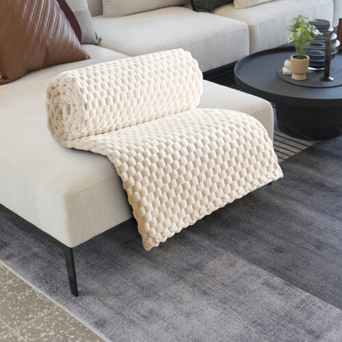 Soft Flannel Blanket Solid Color 127x152 cm