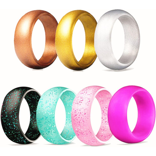 Silicone Wedding Ring for Women Thin Stackable Band 5.7mm
