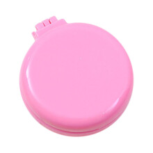 Macaroon-color folding hair brush with mirror 1 piece