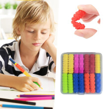 Texturované úchyty na tužky, opakovaně použitelné, 14 ks pro ADHD a autismus