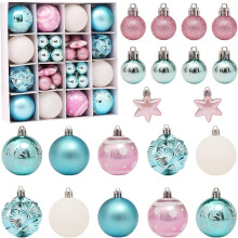 42Pcs Shatterproof Christmas Ball Ornaments Set for Tree, Wedding, Party – Compatible with Xmas Decor