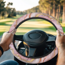 Marble Print Golf Cart Steering Wheel Cover Universal 13-14