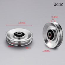 Yoga Pulley Roller Aluminum Alloy Wheel 110mm Dustproof