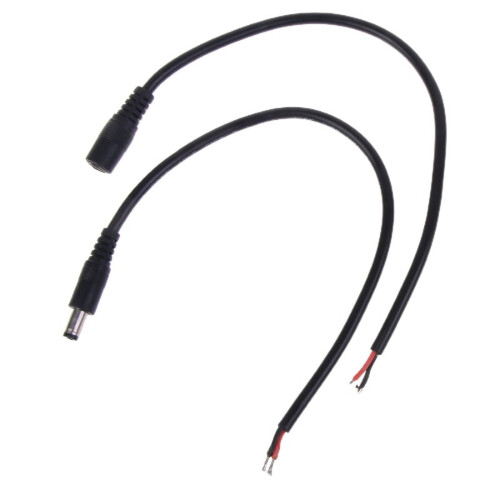 DC Power Pigtail Barrel Plug Cable 12V 10A 2.1x5.5mm