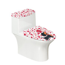 Ensemble de couvre-abattant de toilette à bord élastique, accessoire de salle de bain