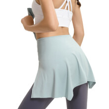 Gonna da yoga da donna con laccetti, copri fianchi, tinta unita
