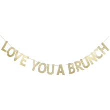 Brunchpartybanderoll med guldglitter, 1-pack