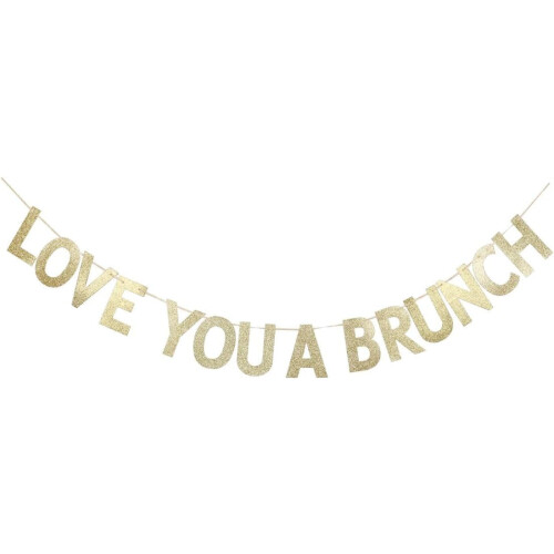 Brunchpartybanderoll med guldglitter, 1-pack