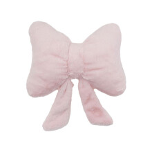 Soft Furry Bow Throw Pillow 3D Plush Decorative Pillow