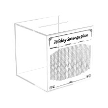 10K Money Saving Challenge Box Clear Acrylic Piggy Bank