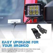 A-SäUlen-Lichtleistenhalterungen für Bronco 2021 2022 2023, ZubehöR für LED-Lichtleisten-Montagehalterungen